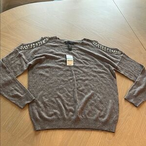 INC International Concepts Gray Off-the-Shoulder Sweater